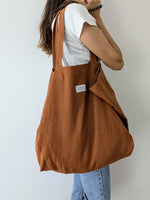 Load image into Gallery viewer, Keramidi rustic linen bag
