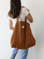 Load image into Gallery viewer, Keramidi rustic linen bag
